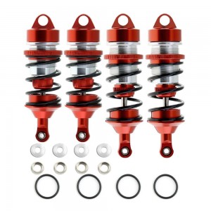ALLOY FRONT & REAR OIL SHOCK DAMPER 1/7 ARRMA LIMITLESS / INFRACTION / FELONY F1 - RED - MAI051/RE