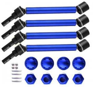Wheel Lock & Hex Alloy CVD Drive Shaft 1/10 TRAXXAS WIDEMAX MAXX 2.0 MONSTER - BLUE - TXMW01FRS/BU