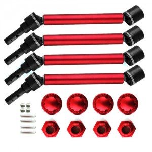 Wheel Lock & Hex Alloy CVD Drive Shaft 1/10 TRAXXAS WIDEMAX MAXX 2.0 MONSTER - RED - TXMW01FRS/R