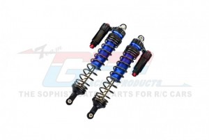 GPM UDR135F/LN ALUMINUM 6061-T6 FRONT L-SHAPE PIGGY BACK (BUILT-IN PISTON SPRING) ADJUSTABLE SPRING DAMPERS 135mm TRAXXAS 1/7 UNLIMITED DESERT RACER PRO-SCALE 4X4 85076-4 - BLUE - UDR135F/LN-B-BK-BEBK