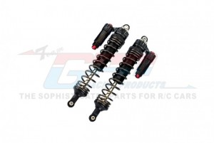 GPM UDR135F/LN ALUMINUM 6061-T6 FRONT L-SHAPE PIGGY BACK (BUILT-IN PISTON SPRING) ADJUSTABLE SPRING DAMPERS 135mm TRAXXAS 1/7 UNLIMITED DESERT RACER PRO-SCALE 4X4 85076-4 - BLACK - UDR135F/LN-BK-BK-BEBK
