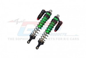 GPM UDR135F/LN ALUMINUM 6061-T6 FRONT L-SHAPE PIGGY BACK (BUILT-IN PISTON SPRING) ADJUSTABLE SPRING DAMPERS 135mm TRAXXAS 1/7 UNLIMITED DESERT RACER PRO-SCALE 4X4 85076-4 - GREEN - UDR135F/LN-G-BK-BEBK