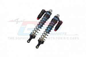 GPM UDR135F/LN ALUMINUM 6061-T6 FRONT L-SHAPE PIGGY BACK (BUILT-IN PISTON SPRING) ADJUSTABLE SPRING DAMPERS 135mm TRAXXAS 1/7 UNLIMITED DESERT RACER P ... - UDR135F/LN-GS-BK-BEBK