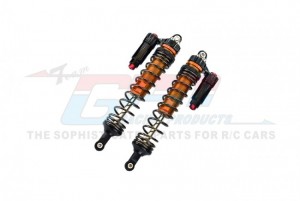GPM UDR135F/LN ALUMINUM 6061-T6 FRONT L-SHAPE PIGGY BACK (BUILT-IN PISTON SPRING) ADJUSTABLE SPRING DAMPERS 135mm TRAXXAS 1/7 UNLIMITED DESERT RACER PRO-SCALE 4X4 85076-4 - ORANGE - UDR135F/LN-OR-BK-BEBK