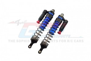 GPM UDR139R/LN ALUMINUM 6061-T6 REAR L-SHAPE PIGGY BACK (BUILT-IN PISTON SPRING) ADJUSTABLE SPRING DAMPERS 139mm TRAXXAS 1/7 UNLIMITED DESERT RACER PRO-SCALE 4X4 85076-4 - BLUE - UDR139R/LN-B-BK-BEBK