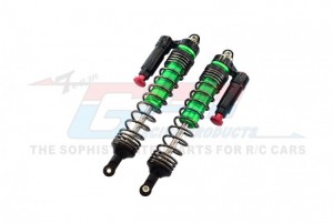 GPM UDR139R/LN ALUMINUM 6061-T6 REAR L-SHAPE PIGGY BACK (BUILT-IN PISTON SPRING) ADJUSTABLE SPRING DAMPERS 139mm TRAXXAS 1/7 UNLIMITED DESERT RACER PRO-SCALE 4X4 85076-4 - GREEN - UDR139R/LN-G-BK-BEBK