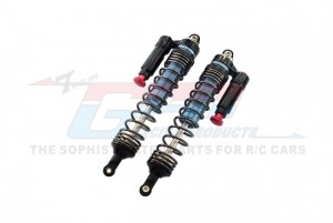 GPM UDR139R/LN ALUMINUM 6061-T6 REAR L-SHAPE PIGGY BACK (BUILT-IN PISTON SPRING) ADJUSTABLE SPRING DAMPERS 139mm TRAXXAS 1/7 UNLIMITED DESERT RACER PRO-SCALE 4X4 85076-4 - GUN SILVER - UDR139R/LN-GS-BK-BEBK