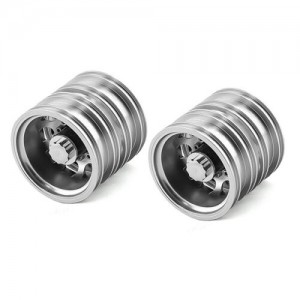 ALLOY REAR WHEEL SET FOR 1/14 RC TAMIYA TRACTOR TRUCK SCANIA R620 MAN - TAM01R