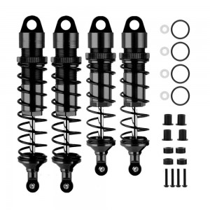 ALUMINIUM FRONT & REAR OIL DAMPER SET 1/8 RC TRAXXAS SLEDGE MONSTER 95076-4 - BLACK - SLE01/BK