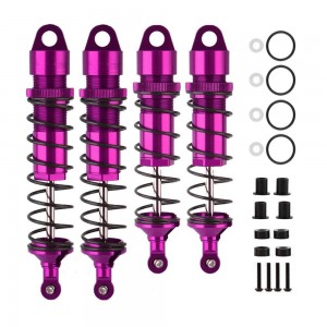 ALUMINIUM FRONT & REAR OIL DAMPER SET 1/8 RC TRAXXAS SLEDGE MONSTER 95076-4 - PURPLE - SLE01/P