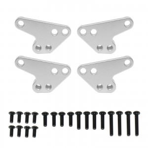 FRONT AND REAR ALU DAMPER LOWER FIX MOUNT 1/10 RC TRAXXAS WIDEMAXX MAXX 2.0 MONSTER - SILVER - TRXMAXX01/SI