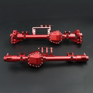 ALLOY FRONT & REAR AXLE DIFF HOUSING 1/10 AXIAL RC RBX10 RYFT ROCK BOUNCER AXI03005 - RED - RBX10-02FR/RE