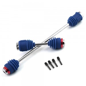 Center Front & Rear Assembled HD 5650R CVD Driveshafts 1/10 RC TRAXXAS E-REVO / SUMMIT - BLUE - 5650R/BU