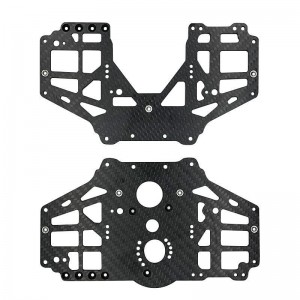 CHASSIS SIDE PANELS CARBON FIBER 1/8 LOSI RC LMT 4WD SOLID AXLE MONSTER LOS04022 - GLMT-015/BK