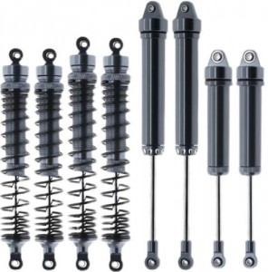 FULL ALU OIL DAMPER SET 8PCS FOR TRAXXAS 1/7 UNLIMITED DESERT RACER UDR 85086-4 - SILVER - UDR8560/SI