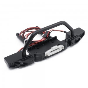 F & R Bumper Mount W/ LED For TRAXXAS 1/10 RC TRX-4 82076-4/ SCX10 CRAWLER TRUCK - FRONT BUMPER - TRX4-F01