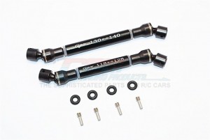 STEEL+ALUMINIUM CENTER SHAFT (S:118MM-128MM, L:130MM-140MM) -   AXIAL SCX10 II - Black - SSCX27037-BK