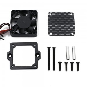 ALUMINIUM XL5 ESC HEATSINK COOLING FANS FOR 1/10 RC TRAXXAS TRX-4 TRX-6 CRAWLER - BLACK - TRX4-FAN01/BK