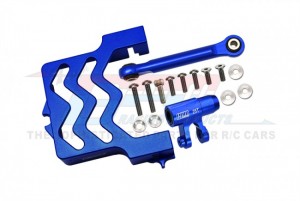 GPM XRT024 ALUMINUM 6061-T6 SERVO MOUNT TIE ROD 25T SERVO HORN SET TRAXXAS 1/6 4WD XRT 8S 78086-4 / 1/5 4WD X-MAXX 6S - BLUE - XRT024-B
