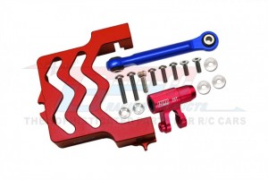 GPM XRT024 ALUMINUM 6061-T6 SERVO MOUNT TIE ROD 25T SERVO HORN SET TRAXXAS 1/6 4WD XRT 8S 78086-4 / 1/5 4WD X-MAXX 6S - RED - XRT024-R
