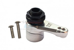 GPM RBX023TSH ALUMINUM 7075 23T SERVO HORN W. BUILT-IN SPRING (2 POSITIONING HOLES) AXIAL 1/10 4WD RBX10 RYFT BRUSHLESS ROCK BOUNCER AXI03005 - SILVER - RBX023TSH-S