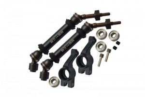 GPM SSLA1277RH22 ALUMINIUM WIDEN REAR CVD DRIVE SHAFT W/ KNUCKLE ARM 1/10 TRAXXAS SLASH 4X4  LOW-CG VXL - BLACK - SSLA1277RH22-BK