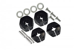 GPM SLA2W10/0608 ALUMINUM HEX ADAPTERS 6mm FRONT 8mm REAR SLASH PRO 2WD SHORT COURSE - SLA2W10/0608-BK