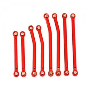 Aluminium Full Tie Rod Links Set 9742R TRAXXAS 1/18 TRX-4M Crawler 97074-1 / 97054-1 - RED - TRX-4M04/RE