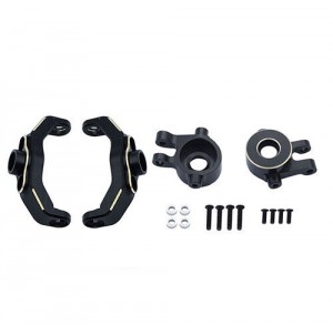 BRASS Black Steering Blocks Front Caster C-Hubs 9732 1/18 TRAXXAS TRX-4M Crawler - TRX-9732/BK