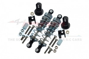 GPM LB070F/PBT ALUMINIUM FRONT ADJUSTABLE SPRING DAMPER 70mm & PROTECTOR MOUNT TAMIYA LUNCH BOX - GUN SILVER - LB070F/PBT-GS-S-BEBK