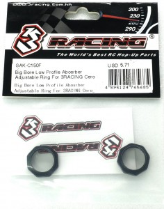 3RACING SAK-C150F Aluminium Big Bore Low Profile Abosrber Adjustable Ring SAKURA CERO FWD Car - SAK-C150F