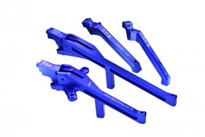 GPM SLE016FRN 7075 Aluminium Front & Rear Chassis Brace RC TRAXXAS 1/8 4WD SLEDGE MONSTER TRUCK-95076-4 - BLUE - SLE016FRN-B