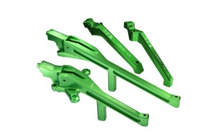 GPM SLE016FRN 7075 Aluminium Front & Rear Chassis Brace RC TRAXXAS 1/8 4WD SLEDGE MONSTER TRUCK-95076-4 - GREEN - SLE016FRN-G