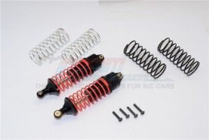 GPM RUS087F ALLOY FRONT SPRING DAMPER 1.3 / 1.5 / 1.7mm COIL SPRING TRAXXAS RUSTLER VXL - RUS087F-BK-OR