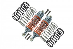 GPM RUS087F ALLOY FRONT SPRING DAMPER 1.3 / 1.5 / 1.7mm COIL SPRING TRAXXAS RUSTLER VXL - RUS087F-GS-OR