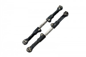 GPM TXM047S STEEL FRONT STEERING ROD W/ ALUMINIUM ENDS TRAXXAS 1/5 4WD X-MAXX 6S MONSTER - BLACK - TXM047S-OC-BEBK