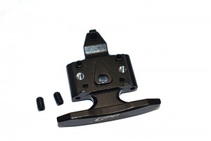 GPM LM331F ALUMINUM FRONT BUMPER WITH D-RINGS SKID PLATE LOS214010 LOSI 1/18 MINI-T 2.0 STADIUM TRUCK LOS01015 - LM331F-BK