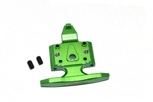 GPM LM331F ALUMINUM FRONT BUMPER WITH D-RINGS SKID PLATE LOS214010 LOSI 1/18 MINI-T 2.0 STADIUM TRUCK LOS01015 - GREEN - LM331F-G