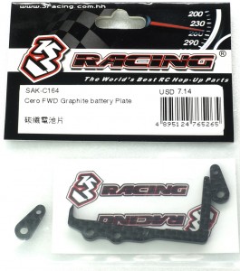 3RACING SAK-C164 Graphite Battery Plate For 1/10 RC SAKURA Cero FWD CAR - SAK-C164