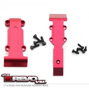 ALUMINIUM FRONT & REAR SKID PLATE 7037 TRAXXAS 1/16 MINI E-REVO SUMMIT - ERV-331FR/R