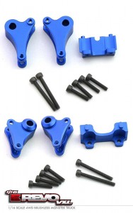 ALUMINIUM F & R ROCKER ARM SHOCK MOUNT 7158 7043 TRAXXAS 1/16 MINI E-REVO SUMMIT - ERV027FR/B