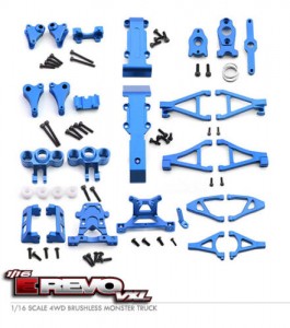COMBO ALUMINIUM UPGRADE PARTS FOR TRAXXAS 1/16 MINI E-REVO SUMMIT SLASH - COMBO-ERV/B