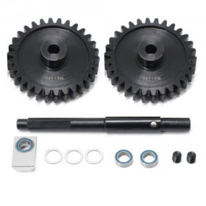 Steel HD M1.5 PINION GEAR 30T W/ SPUR GEAR 30T / 35T CUSH INPUT DRIVE SHAFT 1/5 TRAXXAS X-MAXX 8S / 1/6 XRT MONSTER - 30T / 30T - TXM-2030T