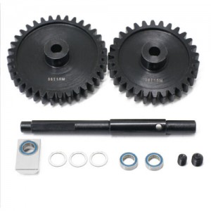 Steel HD M1.5 PINION GEAR 30T W/ SPUR GEAR 30T / 35T CUSH INPUT DRIVE SHAFT 1/5 TRAXXAS X-MAXX 8S / 1/6 XRT MONSTER - 30T / 35T - TXM-2035T