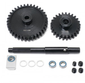 STEEL HD M1.5 PINION 25T W/ SPUR GEAR 30T / 35T CUSH INPUT DRIVE SHAFT TRAXXAS X-MAXX 8S / 1/6 4WD XRT 8S - 25T / 35T - TXM-2535T