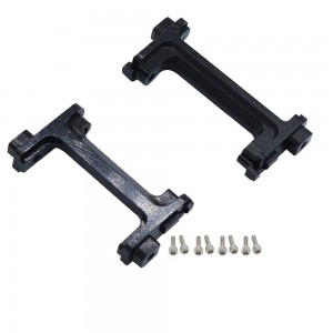 ALUMINIUM FRONT & REAR BUMPER MOUNT 9736 TRAXAS 1/18 TRX-4M CRALWER 97074 97054 - Black - TRX-9736FR/BK