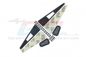 TAINLESS STEEL DECORATIVE PLATE OF ENGINE COVER TRAXXAS 1/18 RC TRX-4M CRAWLER BRONCO 97074-1 - TRX4MZSP4-BK