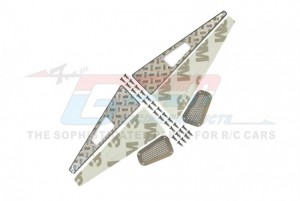 TAINLESS STEEL DECORATIVE PLATE OF ENGINE COVER TRAXXAS 1/18 RC TRX-4M CRAWLER BRONCO 97074-1 - SILVER - TRX4MZSP4-S