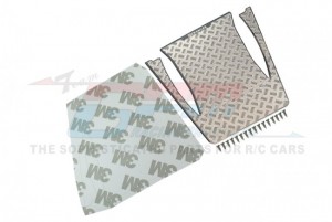 METAL MIDDLE TRIM PLATE OF ENGINE COVER TRAXXAS 1/18 RC TRX-4M CRAWLER LAND ROVER DEFENDER 97054-1 - SILVER - TRX4MZSP7-S