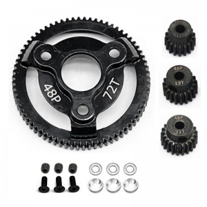 HD STEEL SPUR GEAR 72 / 76 / 83 / 86 / 90T W/ PINION GEAR TRAXXAS SLASH BANDIT VXL TRUCK - 72T W 19 / 20 / 21T - TRXS72192021T